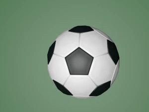 Soccer ball low poly 3D Model