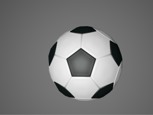 Soccer ball low poly 3D Modell