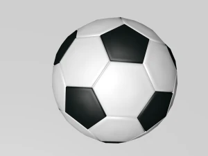 Soccer ball low poly 3D Model