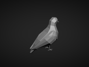 Low Poly Pigeon 3D मॉडल