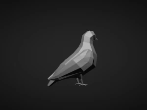 Low Poly Pigeon 3D Model