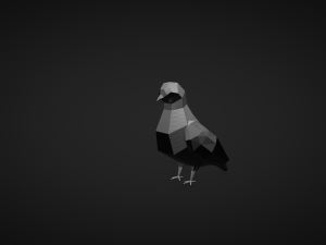 Low Poly Pigeon 3D मॉडल