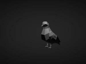 Low Poly Pigeon 3D Model