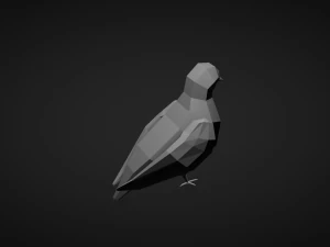 Low Poly Pigeon 3D Model