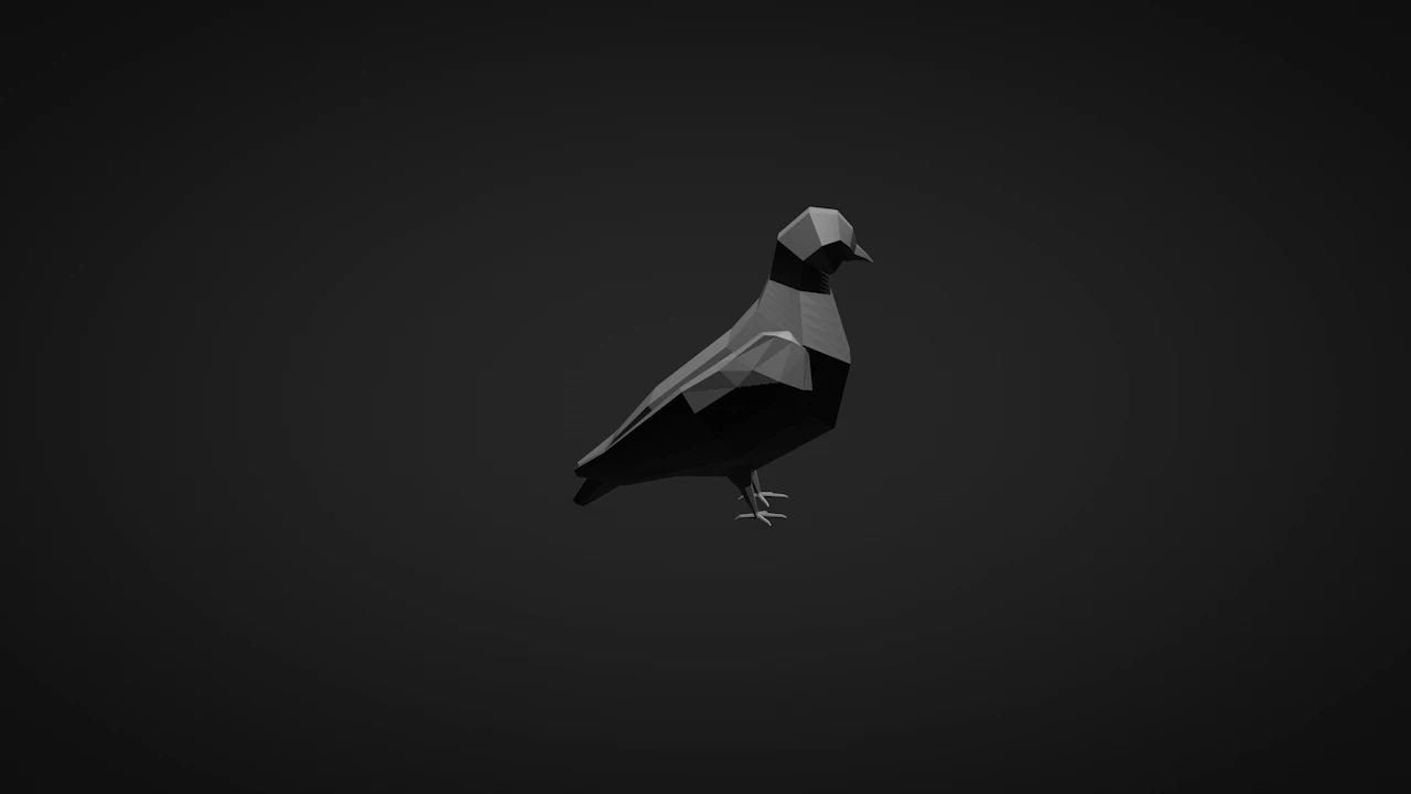 Low Poly Pigeon 3D Model .c4d .max .obj .3ds .fbx .stl .blend 