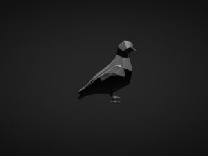 Low Poly Pigeon Modèle 3D