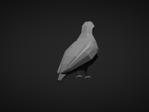 Low Poly Pigeon 3D मॉडल