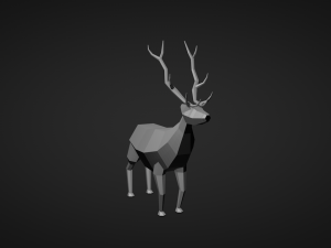 Low Poly Deer 3D Model
