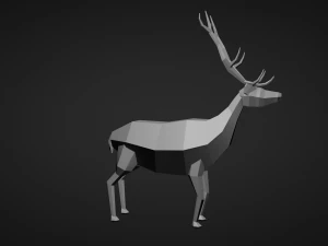 Low Poly Deer 3D Model