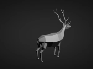 Low Poly Deer 3D Model