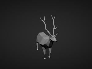 Low Poly Deer 3D 모델