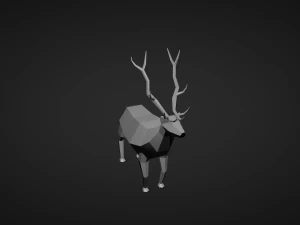 Low Poly Deer 3D Model