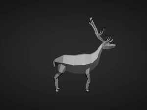 Low Poly Deer 3D Model