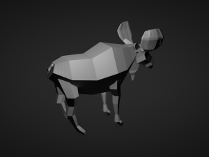 Low Poly Moose 3D Model