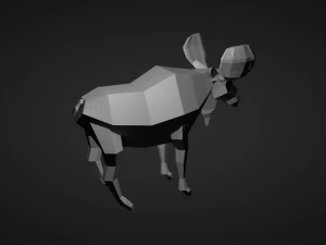 Alce basso poli Modello 3D