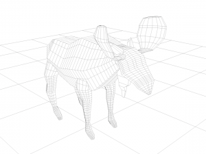 Low Poly Moose 3D Model