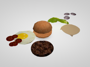 Hamburger 3D Model