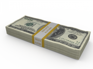 Stack of One Hundred Dollar Bills Modèle 3D