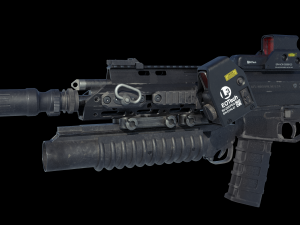 acr rifle 2x color versions black and tan 3D 模型