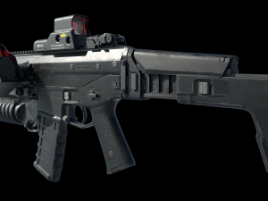 acr rifle 2x color versions black and tan 3D 模型