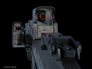 acr rifle 2x color versions black and tan 3D 模型