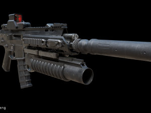 acr rifle 2x color versions black and tan 3D 模型