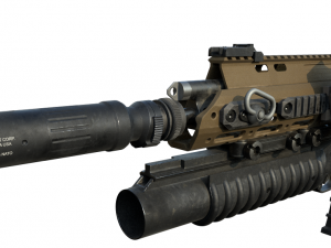 acr rifle 2x color versions black and tan 3D 模型
