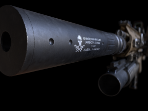 acr rifle 2x color versions black and tan 3D 模型