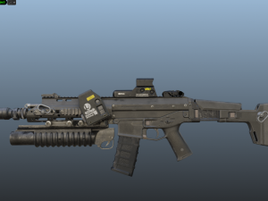 acr rifle 2x color versions black and tan 3D 模型