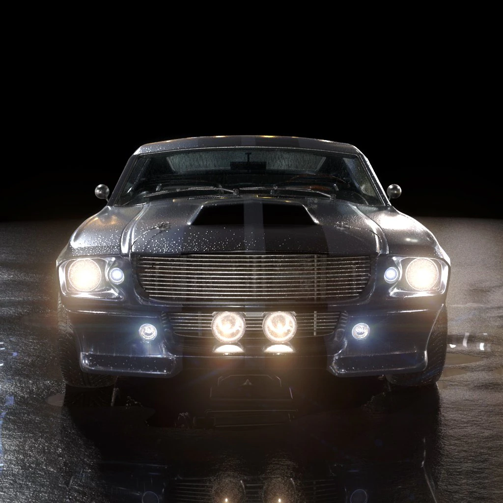 mustang shelby gt 500 1967 Modelo 3D .c4d .max .obj .3ds .fbx .stl .blend 