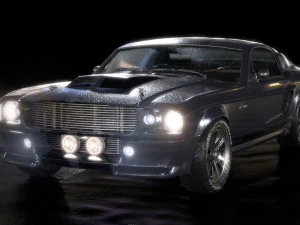 mustang shelby gt 500 1967 Modelo 3D