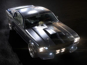 mustang shelby gt 500 1967 Modelo 3D