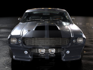 mustang shelby gt 500 1967 Model 3D