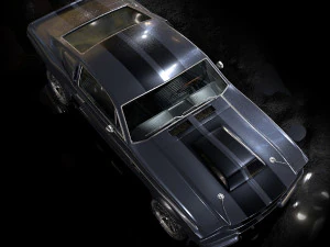 mustang shelby gt 500 1967 Modelo 3D