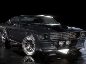 mustang shelby gt 500 1967 Modelo 3D