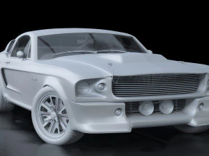 mustang shelby gt 500 1967 Modelo 3D