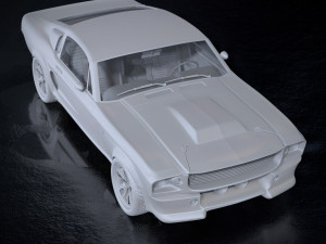 mustang shelby gt 500 1967 Model 3D