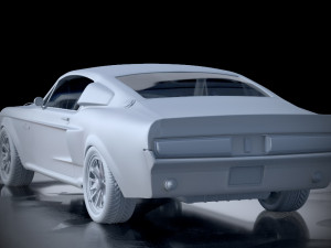 mustang shelby gt 500 1967 Model 3D