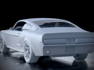 mustang shelby gt 500 1967 Modelo 3D