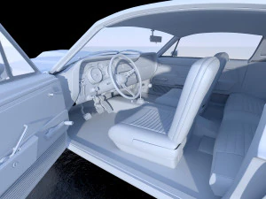 mustang shelby gt 500 1967 Modelo 3D