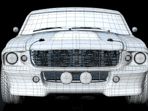 mustang shelby gt 500 1967 Model 3D