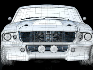 mustang shelby gt 500 1967 Modelo 3D