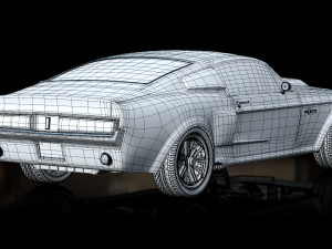 mustang shelby gt 500 1967 Model 3D