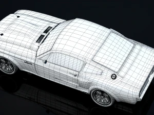 mustang shelby gt 500 1967 Modelo 3D