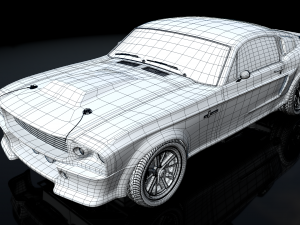 mustang shelby gt 500 1967 Model 3D