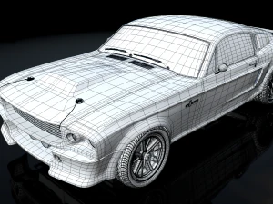 mustang shelby gt 500 1967 Modelo 3D