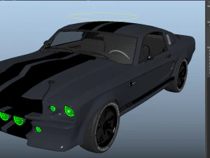 mustang shelby gt 500 1967 Modelo 3D