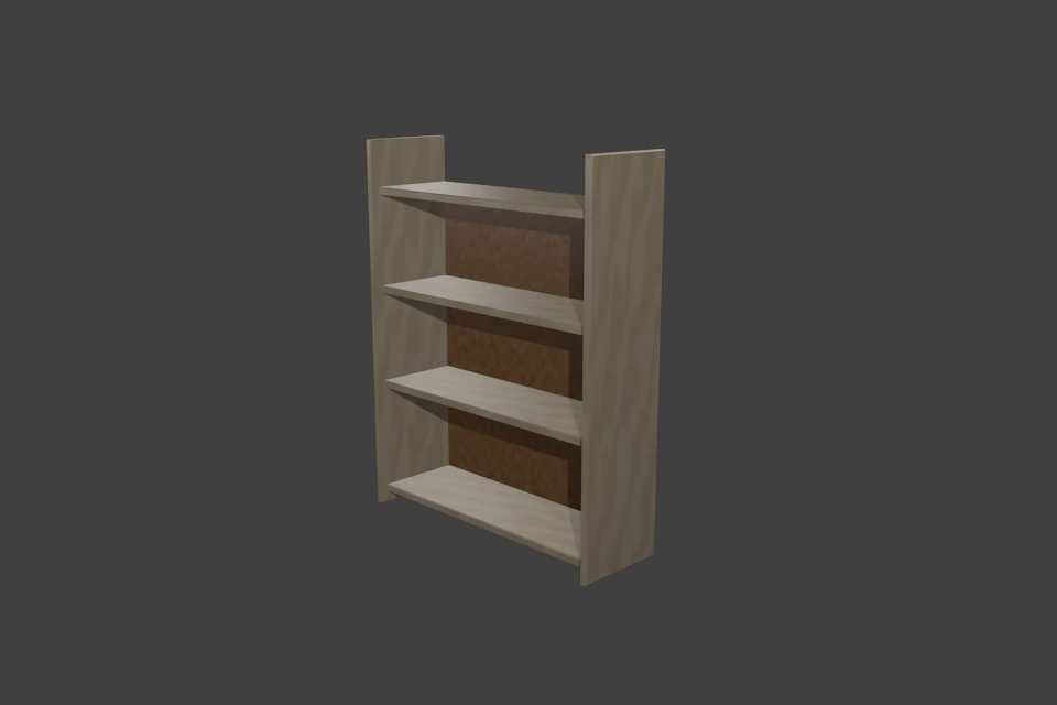 bookshelf 3D Model .c4d .max .obj .3ds .fbx .stl .blend 