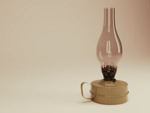 オイルランプ 3Dモデル