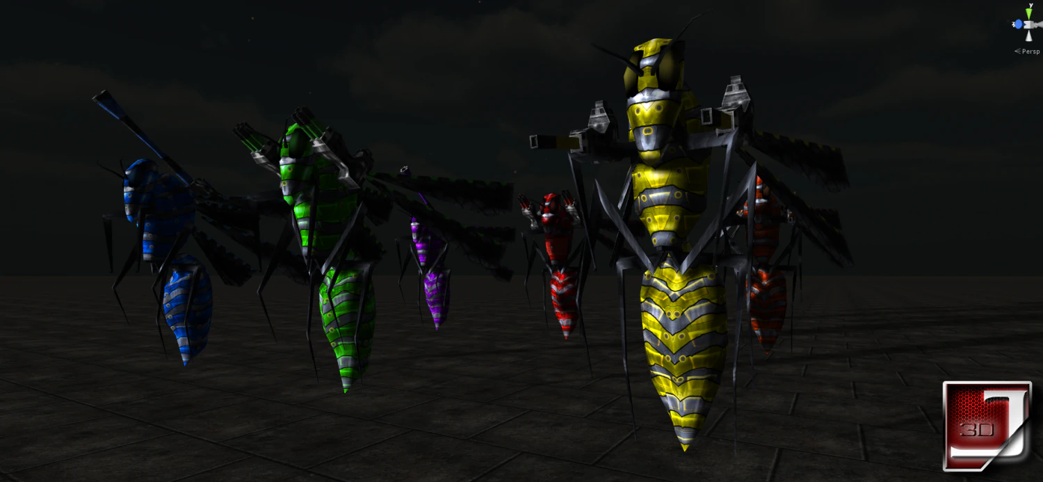 bug assault series 3D Model .c4d .max .obj .3ds .fbx .stl .blend